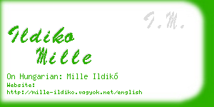 ildiko mille business card